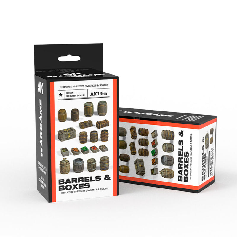 Fässer & Kisten - Wargame Set (30-35 mm)