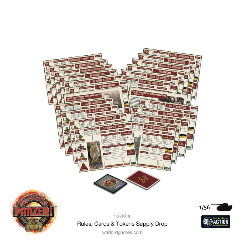 Achtung Panzer! Card Bundles: US - Zubehör - Warlord Games - 489910007CARDS