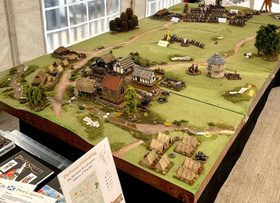 Finished gaming table with terrain