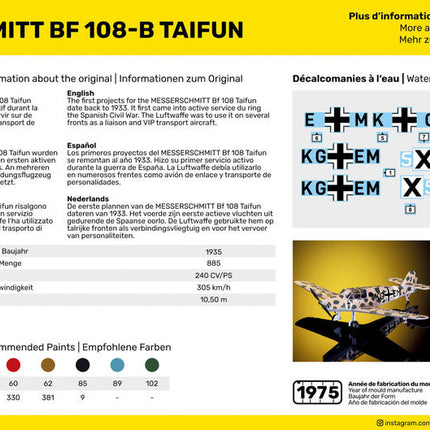 STARTER KIT Messerschmitt Bf 108 B Taifun