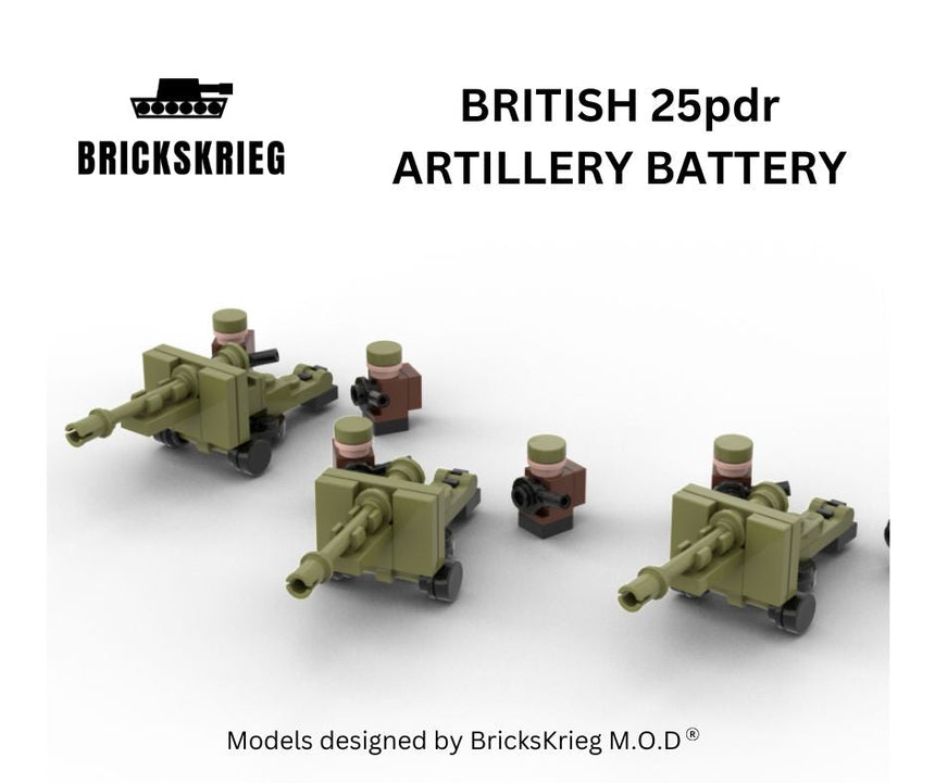 British 25pdr Artillery Battery - Brickskrieg - 25P-BR-03
