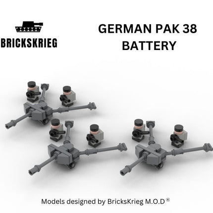 German PAK 38 Anti Tank Battery - Brickskrieg - PAK-GE-03