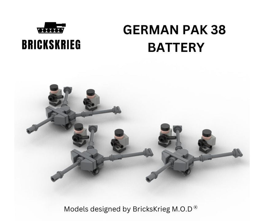 German PAK 38 Anti Tank Battery - Brickskrieg - PAK-GE-03