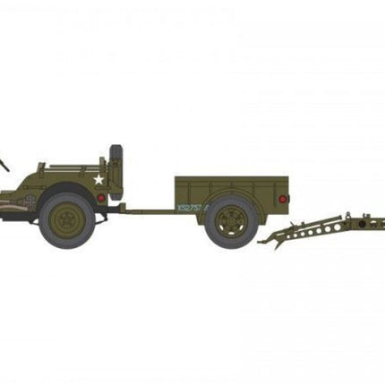 Willys Jeep, Trailer & 6PDR Gun