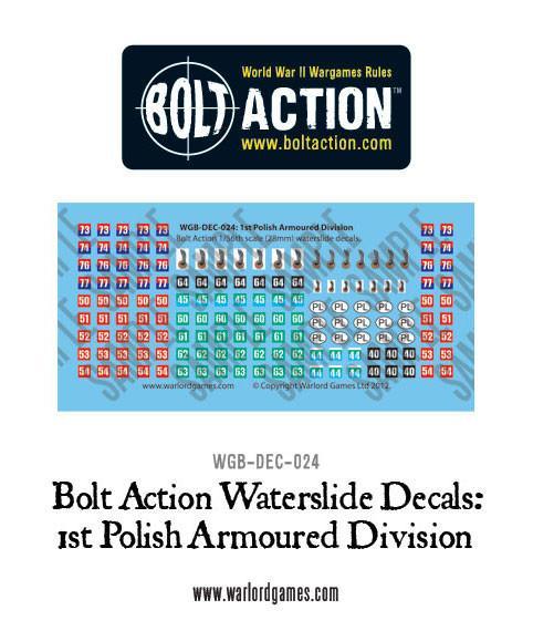 1st Polish Armoured Division Nassschiebebilder