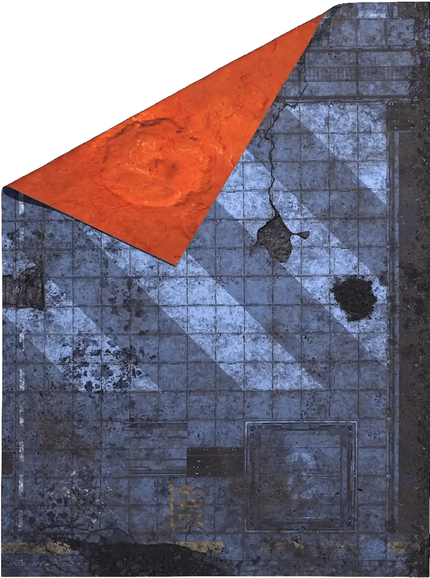 22"x30" Double G - Mat: Cyberpunk and Mars - Zubehör - Gamemat - X2CY