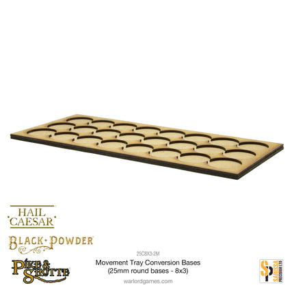 Movement Tray Conversion Bases (25mm round bases - 8x3)