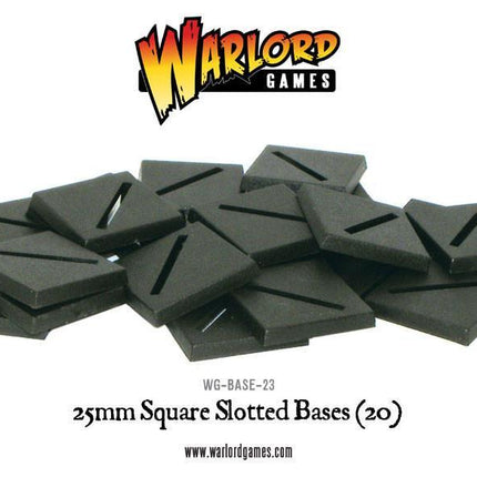 25mm Bases quadratisch, geschlitzt (20 Stück)