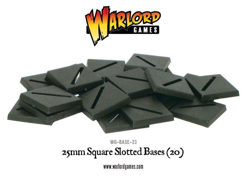 25mm Bases quadratisch, geschlitzt (20 Stück)