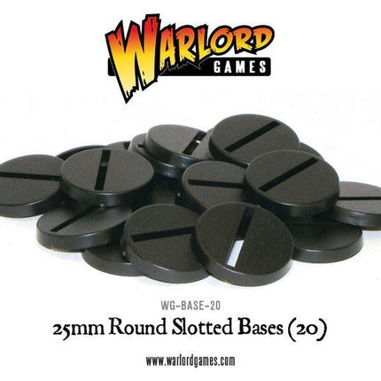 25mm Bases rund, geschlitzt (20 Stück)