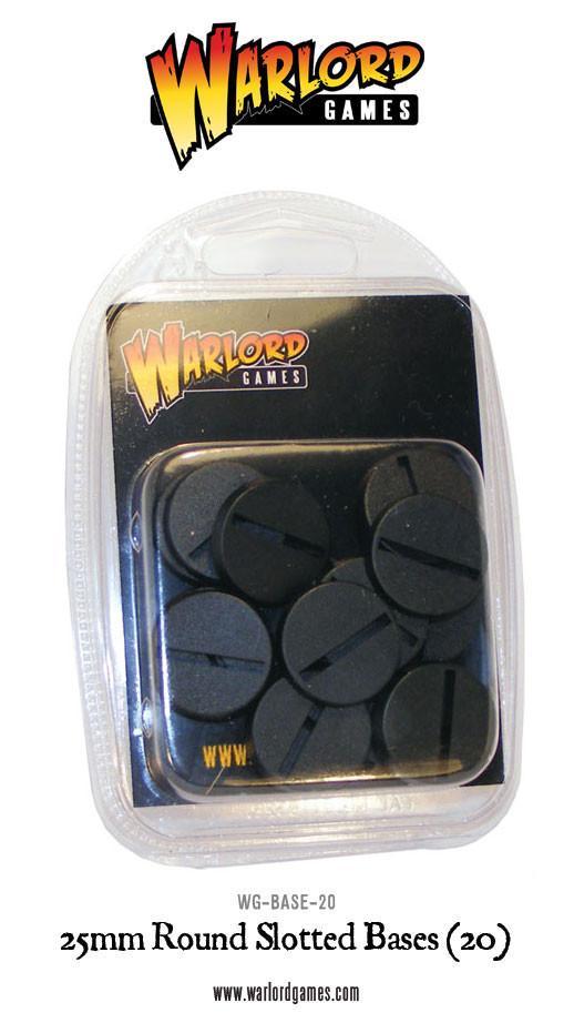 25mm Bases rund, geschlitzt (20 Stück)