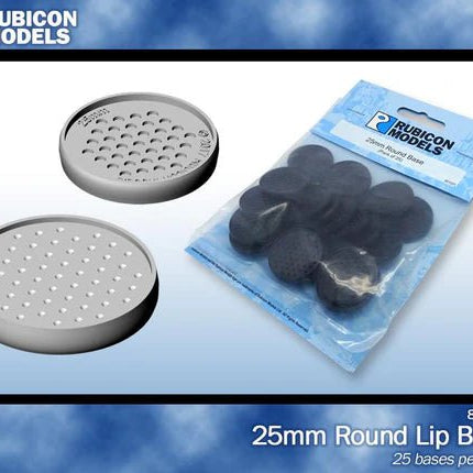25mm Round Bases - 1 Pack of 25 Bases - Zubehör - Rubicon Models UK Ltd - 801001