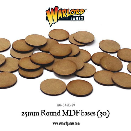 25mm Round MDF bases