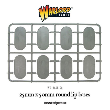 25mm x 50mm round lip Bases (Sprue, 8 Stück)