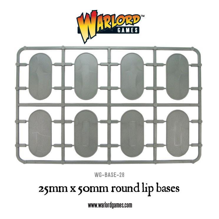 25mm x 50mm round lip Bases (Sprue, 8 Stück)