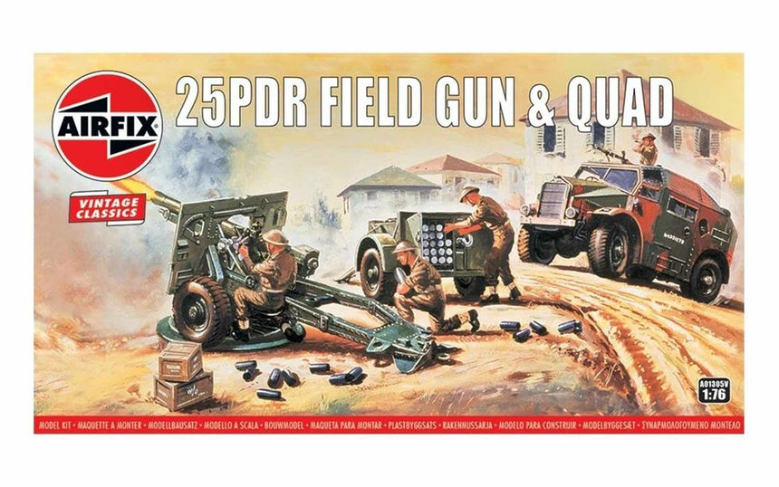 25pdr Field Gun & Quad, Vintage Classics - Artillerie - Airfix - A01305V