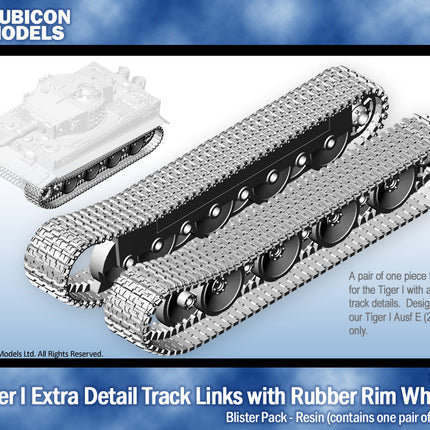 Tiger I Extra Detail Track Link mit Rubber Rim Wheels *Clearance-Defective*