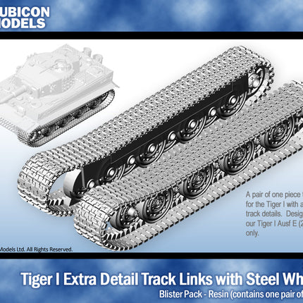 Tiger I Extra Detail Track Link with Steel Wheels *Clearance-Defective