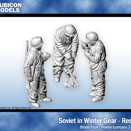 Soviet in Winter Gear - Resting