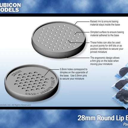 28mm Round Bases (Pack of 25) - Zubehör - Rubicon Models UK Ltd - 801006