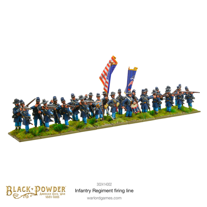 American Civil War Infantry Regiment Firing Line