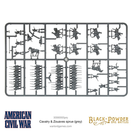 Black Powder Epic Battles ACW Cavalry & Zouaves Sprue (grey)