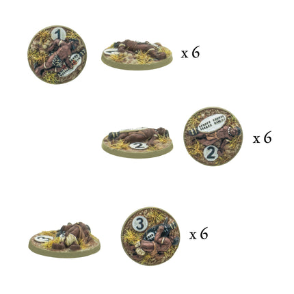 Black Powder Epic Battles: Zulu! - Zulu Impi Casualty Markers - Warlord Games