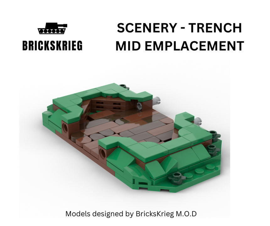 Trench Straight Emplacement - Brickskrieg - SCE-TS-02