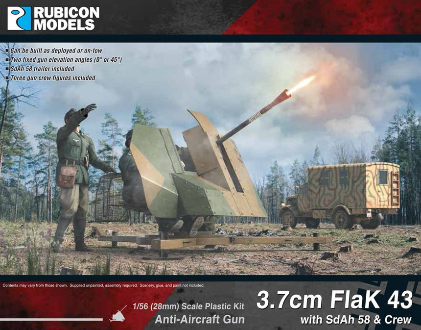 3,7cm Flak 43 mit SdAh 58 Anhanger & Besatzung - Artillerie - Rubicon Models UK Ltd - 280074