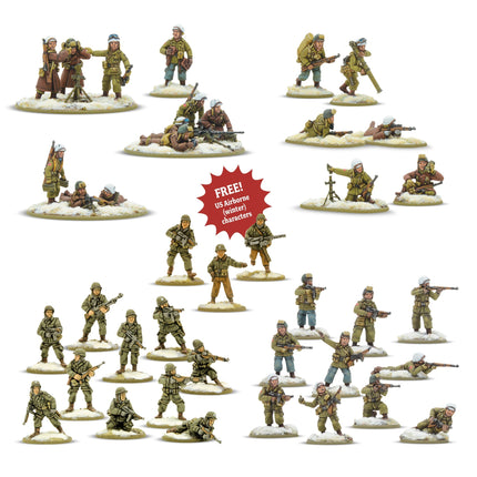 US Airborne (Winter) Rifle & Heavy Weapons Platoons - Warlord Games
