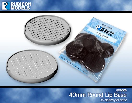40mm Round Base (Pack of 10 Bases) - Zubehör - Rubicon Models UK Ltd - 801005