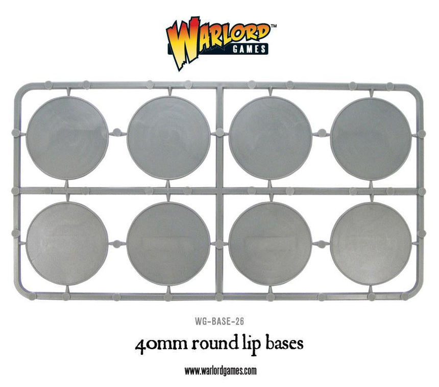 40mm round Bases (Sprue, 8 Stück)