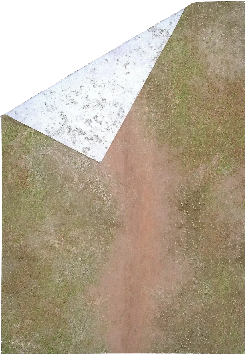 44"x30" Double G - Mat: Battleground and Winter Realm - Zubehör - Gamemat - X0BG