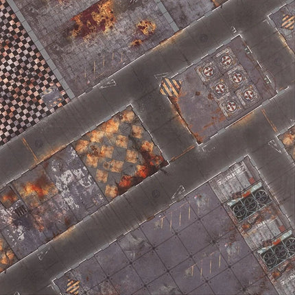 4'x4' Double G - Mat: Quarantine and Fallout Zone - Zubehör - Gamemat - X4QZ