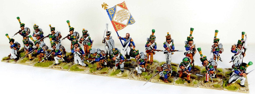 54mm French Napoleonic Voltigeurs 1805 - 1812 - Infanterie - Victrix - VX5403