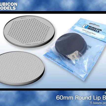 60mm Round Bases - 1 Pack Of 5 Bases - Zubehör - Rubicon Models UK Ltd - 801003