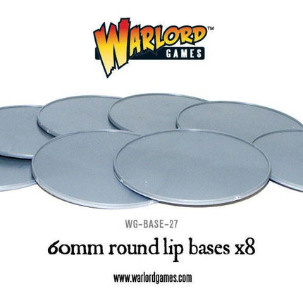 60mm round lip Bases (8 Stück)