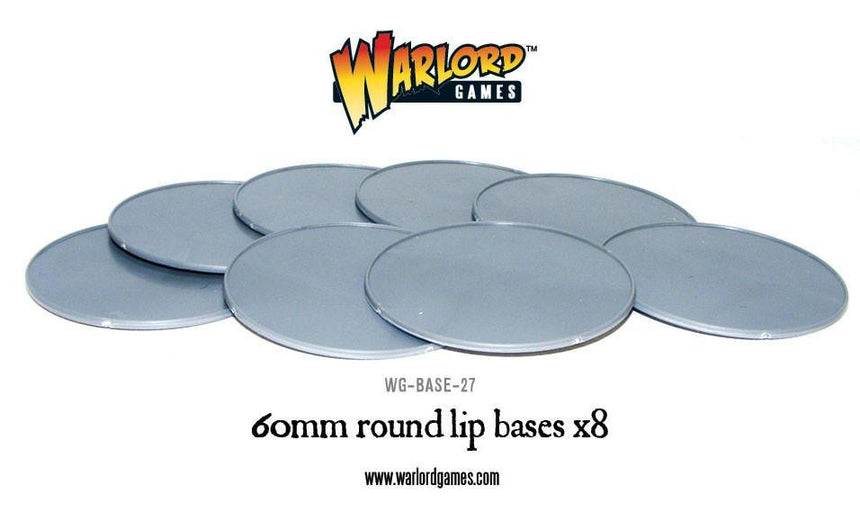 60mm round lip Bases (8 Stück)