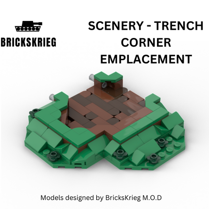 Trench Corner Emplacement - Brickskrieg - SCE-TC-01