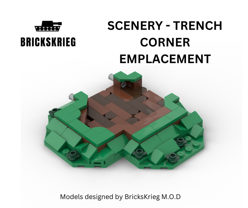 Trench Corner Emplacement - Brickskrieg - SCE-TC-01