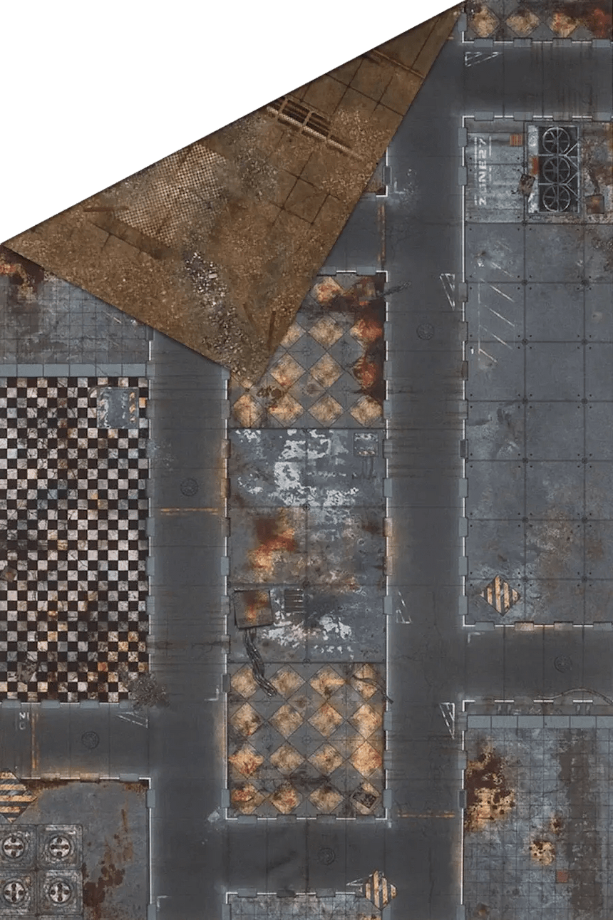 6'x4' Double G - Mat: Quarantine Zone and Fallout Zone - Zubehör - Gamemat - X6QZ