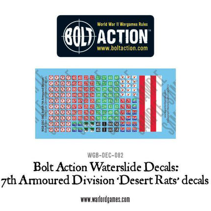 7th Armoured Division 'Desert Rats' Decals
