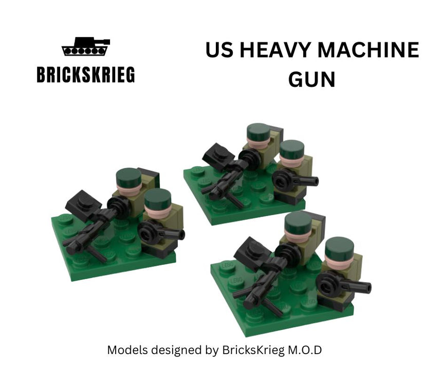 US Heavy Machine Gun - Brickskrieg - HMG-US-01