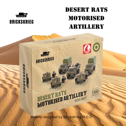 British Desert Rat Motorised Artillery - Brickskrieg - BS-DRMA-01