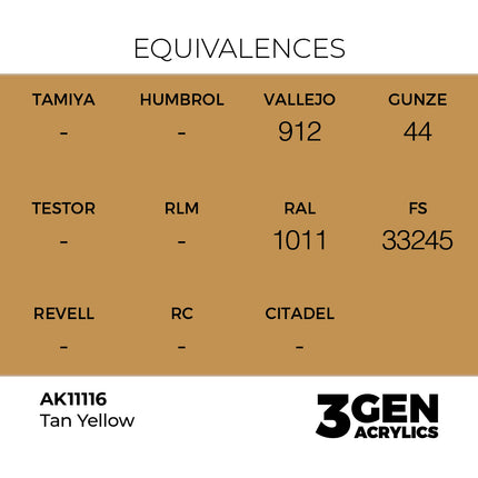 AK Interactive 3rd Generation - Tan Yellow 17 ml