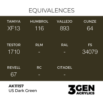 AK Interactive 3rd Generation - US Dark Green 17 ml