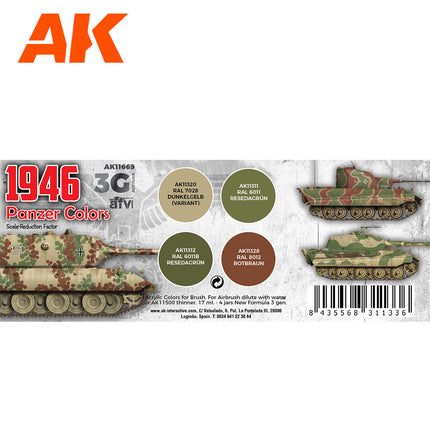 AK Interactive 3rd Gen - Panzer Colors 1946 3G