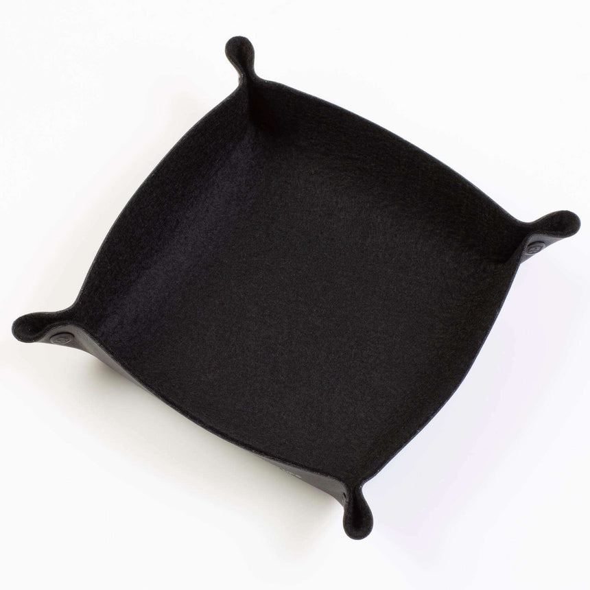 Black Felt Folding Dice Tray