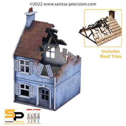 Destroyed Terrace House (28mm)
