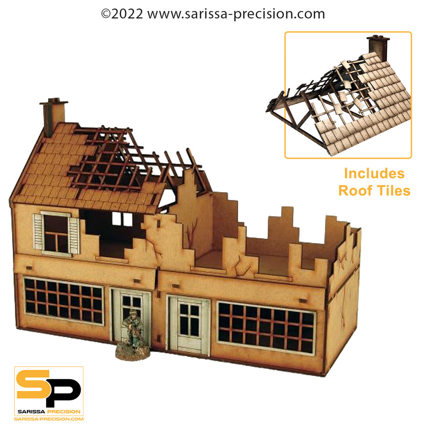 Destroyed Terrace Shop (28mm)